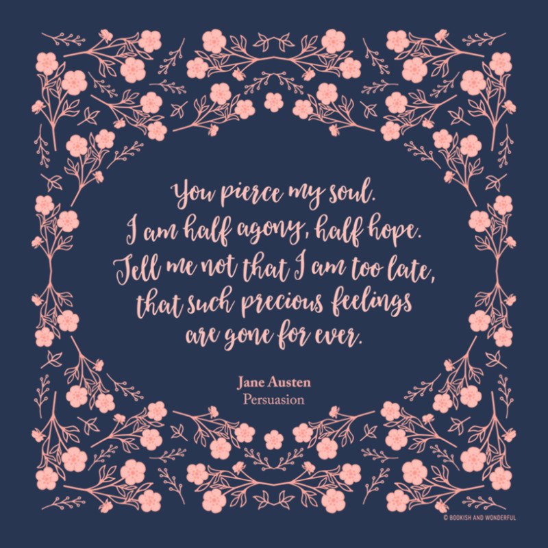 Jane Austen Persuasion Floral Love Letter Quote Ladies Denim Jacket by AlmaWilliams | Artistshot