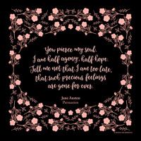 Jane Austen Persuasion Floral Love Letter Quote Legging | Artistshot