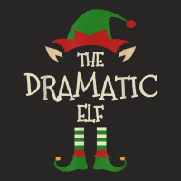 Dramatic Elf Funny Family Matching Group Christmas Pajama T Shirt Ladies Fitted T-shirt | Artistshot