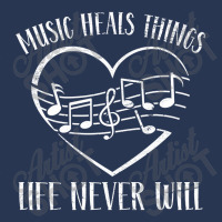 Music Heals Things Life Never Will Heart Musical Notes Men Denim Jacket | Artistshot