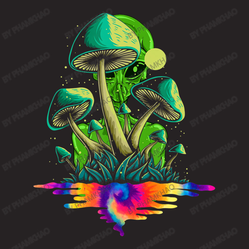 Psychedelic Mushroom Magic Shrooms Trippy Alien Vintage Cap by phamkhao | Artistshot