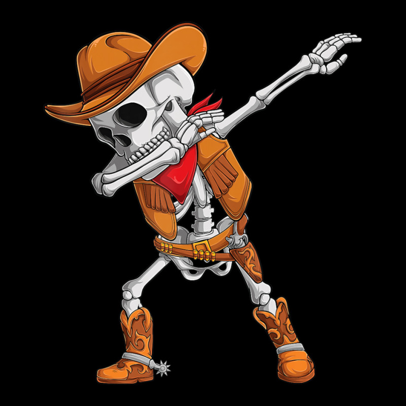 Dabbing Skeleton Cowboy Halloween Costume Kids Boys Men Dab Metal Print Vertical | Artistshot