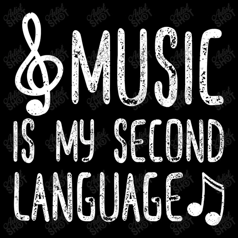 Music Is My Second Language V-Neck Tee by macklinsampson | Artistshot