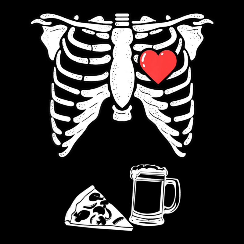 Dad Skeleton Halloween Beer Pizza Pregnancy Couple Men Shield Patch | Artistshot