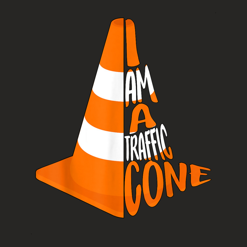 I Am A Traffic Cone Costume Easy Simple Halloween Costume Ladies Fitted T-Shirt by IsebellaHord | Artistshot