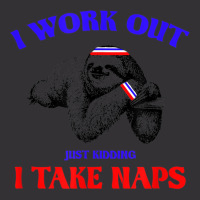 I Work Out Just Kidding I Take Naps Sloth Lazy Vintage Short | Artistshot