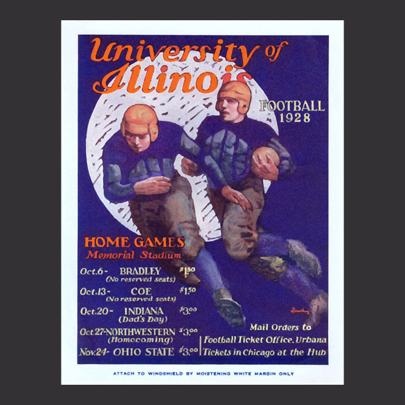 Vintage Football Advertisement. University Of Illinois 1928. Vintage Hoodie | Artistshot