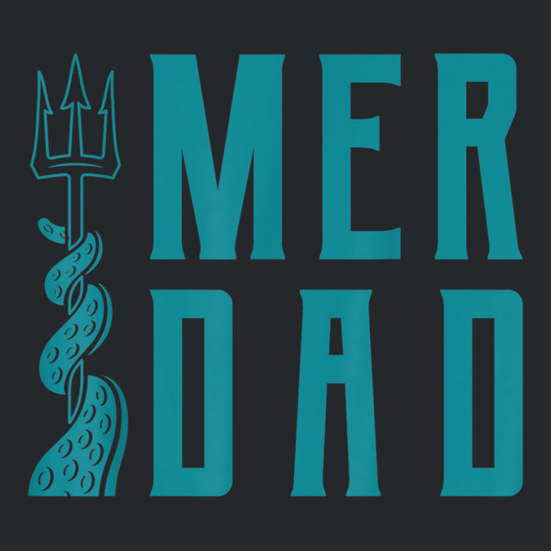 Mens Merdad Trident Mermaid Dad Crewneck Sweatshirt | Artistshot