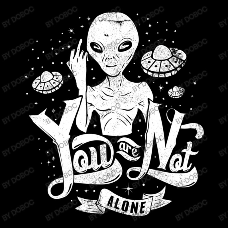 Alien Flipping The Bird You Are Not Alone Ufo V-neck Tee | Artistshot