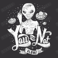 Alien Flipping The Bird You Are Not Alone Ufo Vintage Hoodie | Artistshot