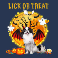 Scary Japanese Chin Dog Witch Hat Halloween Lick Or Treat Premium T Sh Ladies Denim Jacket | Artistshot