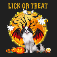 Scary Japanese Chin Dog Witch Hat Halloween Lick Or Treat Premium T Sh Ladies Polo Shirt | Artistshot