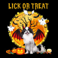 Scary Japanese Chin Dog Witch Hat Halloween Lick Or Treat Premium T Sh Cropped Sweater | Artistshot