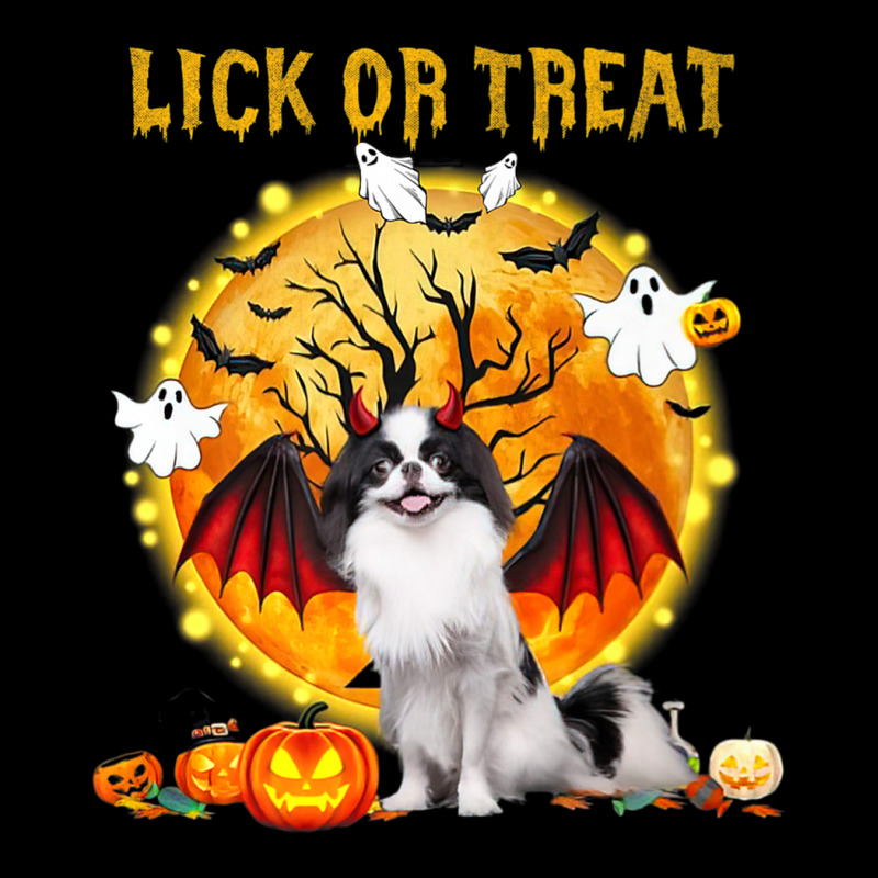 Scary Japanese Chin Dog Witch Hat Halloween Lick Or Treat Premium T Sh Cropped Sweater by cm-arts | Artistshot