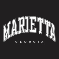 Marietta Georgia Ga Varsity Style White Text Premium T Shirt T-shirt | Artistshot