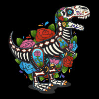 T Rex Dino Sugar Skull Mexico Calavera Dia De Los Muertos Tshirt Women's V-neck T-shirt | Artistshot