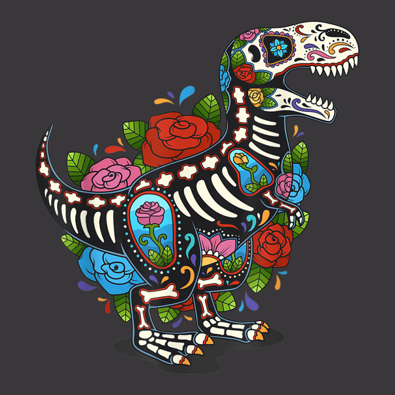 T Rex Dino Sugar Skull Mexico Calavera Dia De Los Muertos Tshirt Ladies Curvy T-Shirt by ShelleyDoppelmayr | Artistshot