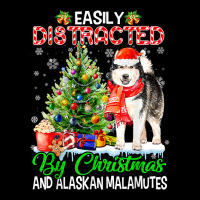 Easily Distracted By Christmas & Alaskan Malamutes Santa T Shirt Pocket T-shirt | Artistshot