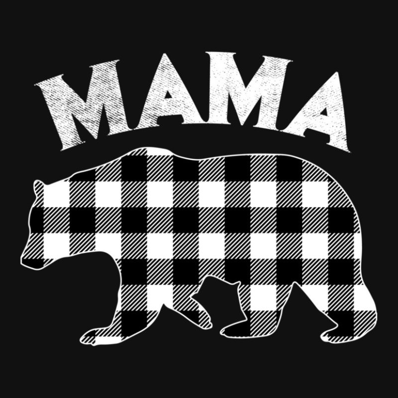 Black And White Buffalo Plaid Mama Bear Christmas Pajama Baby Bibs by behindcedar22 | Artistshot