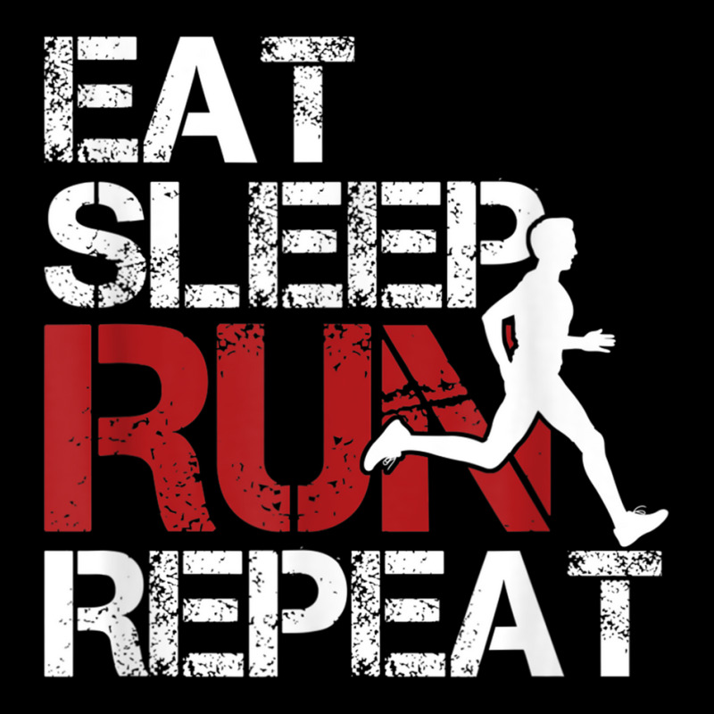 Eat Sleep Run Repeat Track Field Running Pocket T-Shirt by PokHoude | Artistshot