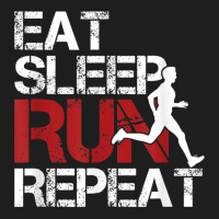 Eat Sleep Run Repeat Track Field Running Classic T-shirt | Artistshot