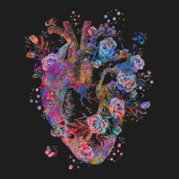 Floral Anatomical Human Heart Graphic Cardiologist Gift Classic T-shirt | Artistshot