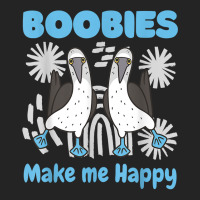 Boobies Make Me Happy Funny Blue Footed Booby Water Sea Bird T Shirt 3/4 Sleeve Shirt | Artistshot