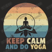 Keep Calm And Do Yoga Retro Vintage Gift Idea For Yoga Lover Ladies Fitted T-shirt | Artistshot