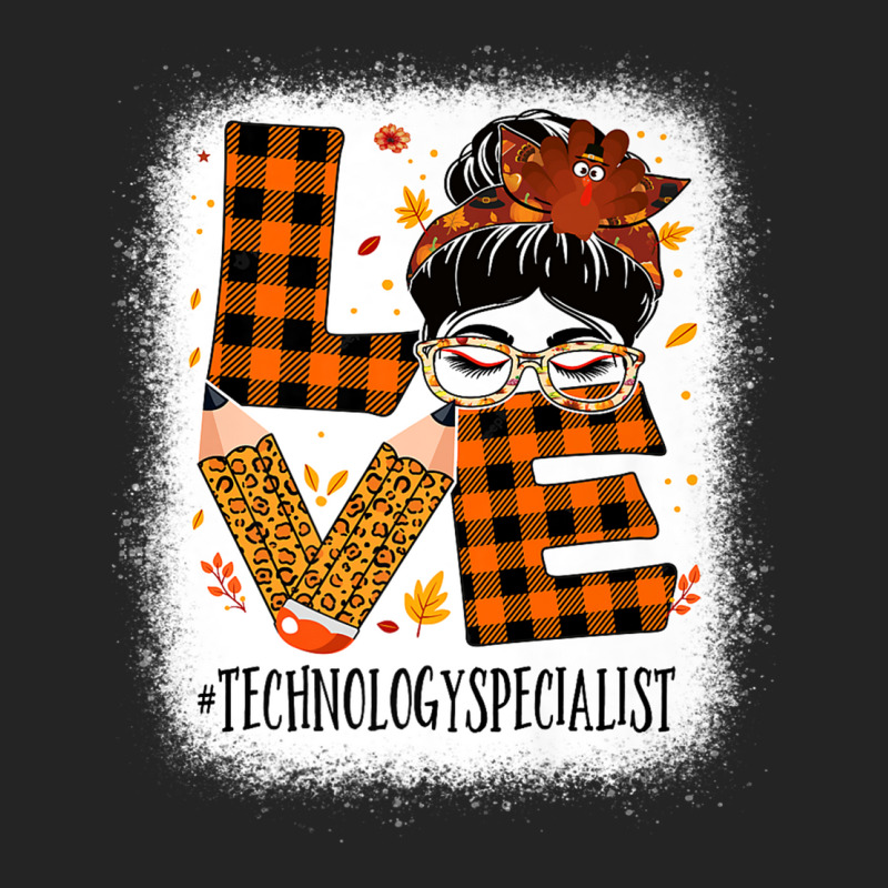 Technology Specialist Love Messy Bun Turkey Thanksgiving Premium T Shi 3/4 Sleeve Shirt by cm-arts | Artistshot