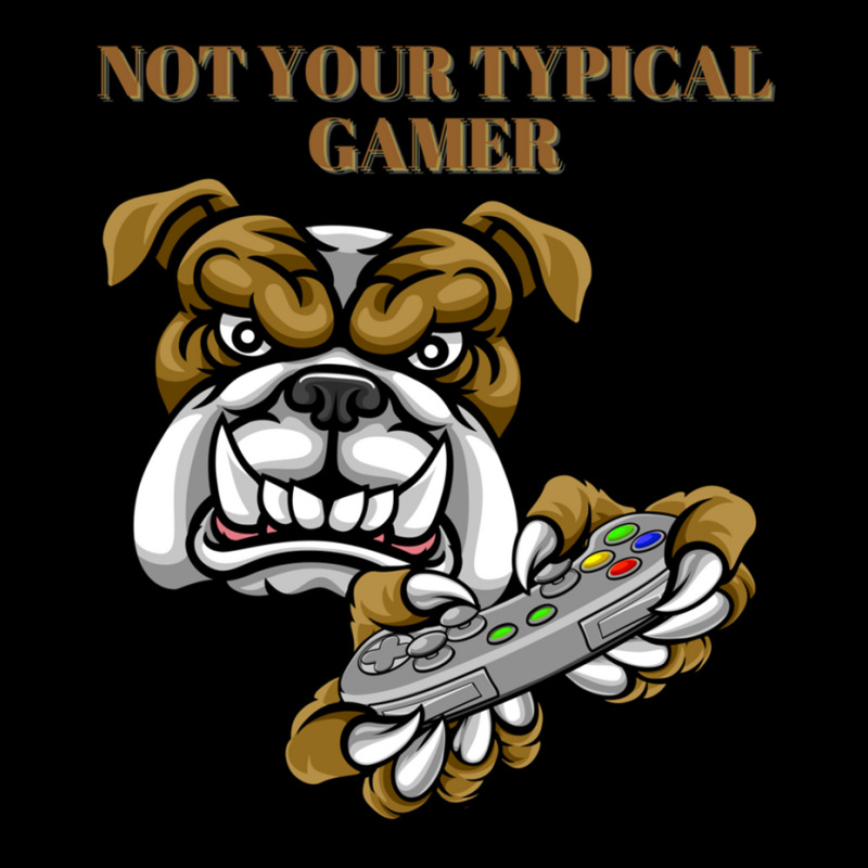 Not Your Typical Gamer Dog Design Cropped Hoodie by AngieFurr | Artistshot