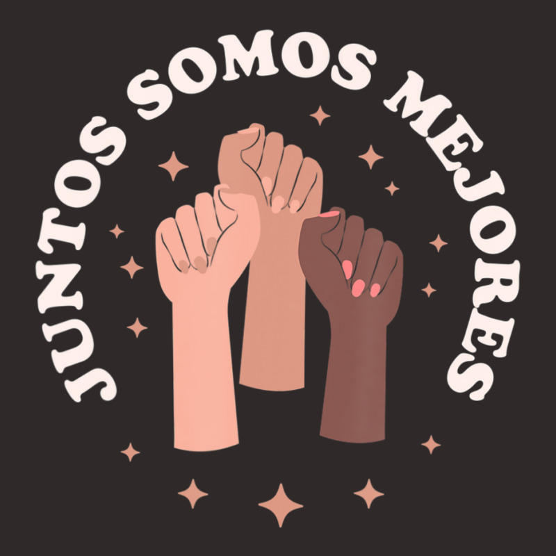 Juntos Somos Mejores Bilingual Spanish Teacher Melanin Racerback Tank by cm-arts | Artistshot