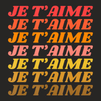 Je T'aime Retro I Love You French Language Typography Ladies Fitted T-shirt | Artistshot