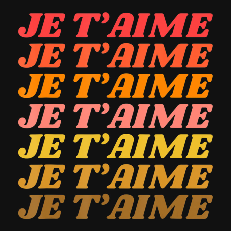 Je T'aime Retro I Love You French Language Typography Baby Bibs by cm-arts | Artistshot