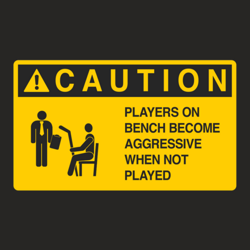 Caution Hockey Players On Bench Become Aggressive When Not Played 1 (2 Ladies Fitted T-Shirt by TinaJosey | Artistshot