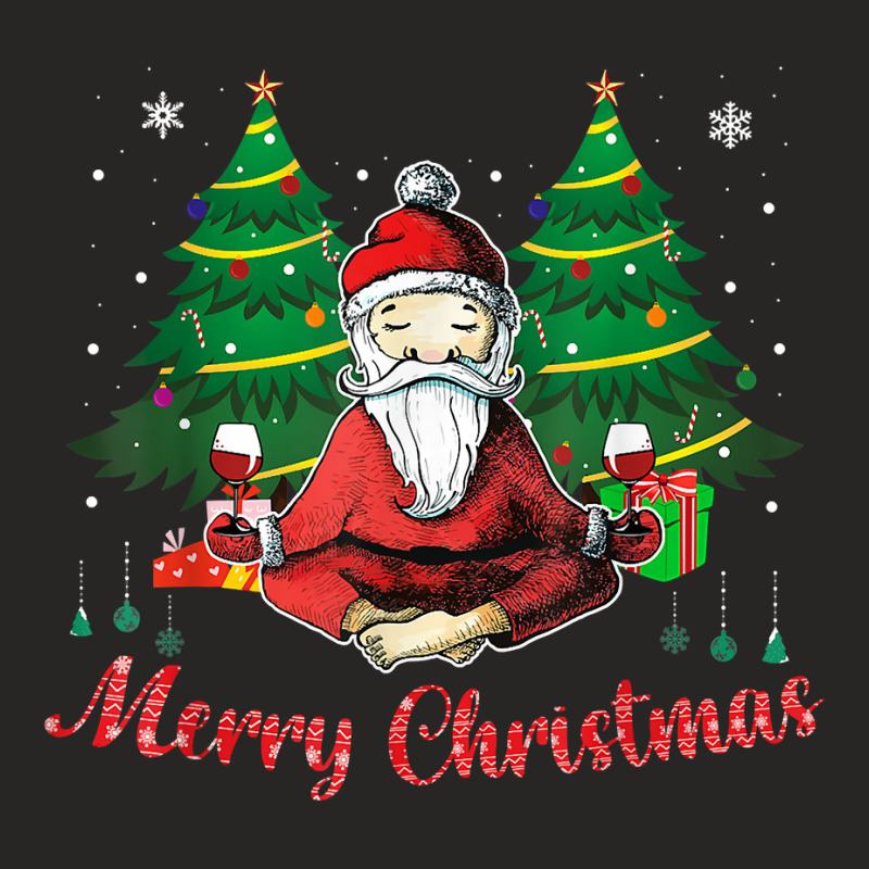 Merry Christmas Light Ugly Pajamas Santa Design Hat Xmas T Shirt Ladies Fitted T-Shirt by cm-arts | Artistshot