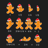 Fraction Gingerbread Cookie Santa Hat Christmas Math Teacher T Shirt Classic T-shirt | Artistshot