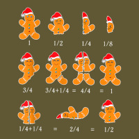 Fraction Gingerbread Cookie Santa Hat Christmas Math Teacher T Shirt Vintage Short | Artistshot