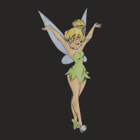 Peter Pan Tinker Bell Arms Up Profile Mirror Dance Ladies Fitted T-shirt | Artistshot