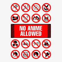 Anime Signs - Not Allowed Landscape Canvas Print | Artistshot