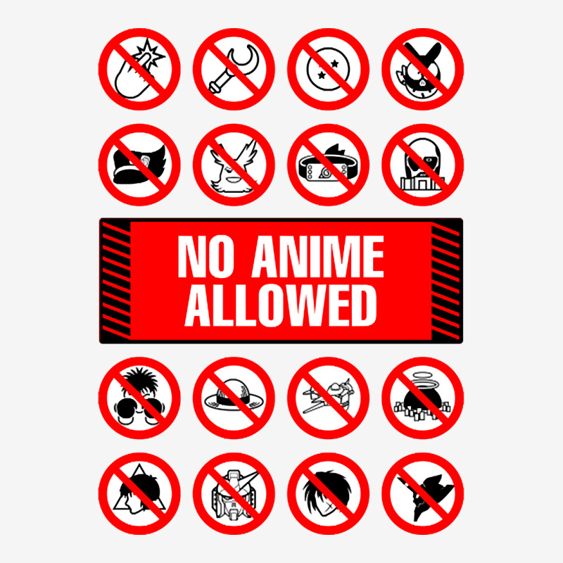 Anime Signs - Not Allowed Landscape Canvas Print | Artistshot