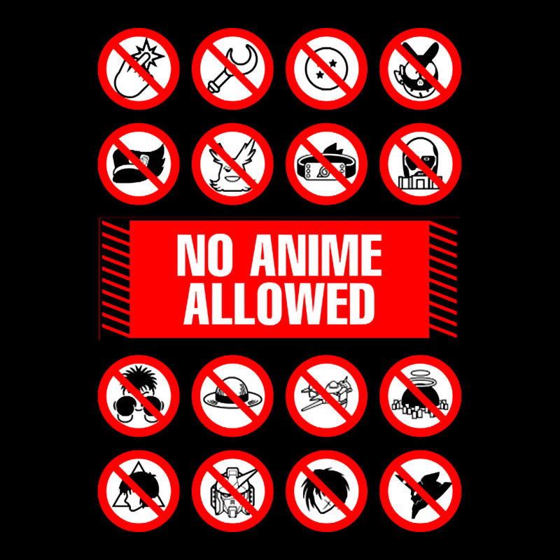 Anime Signs - Not Allowed Men's Long Sleeve Pajama Set | Artistshot