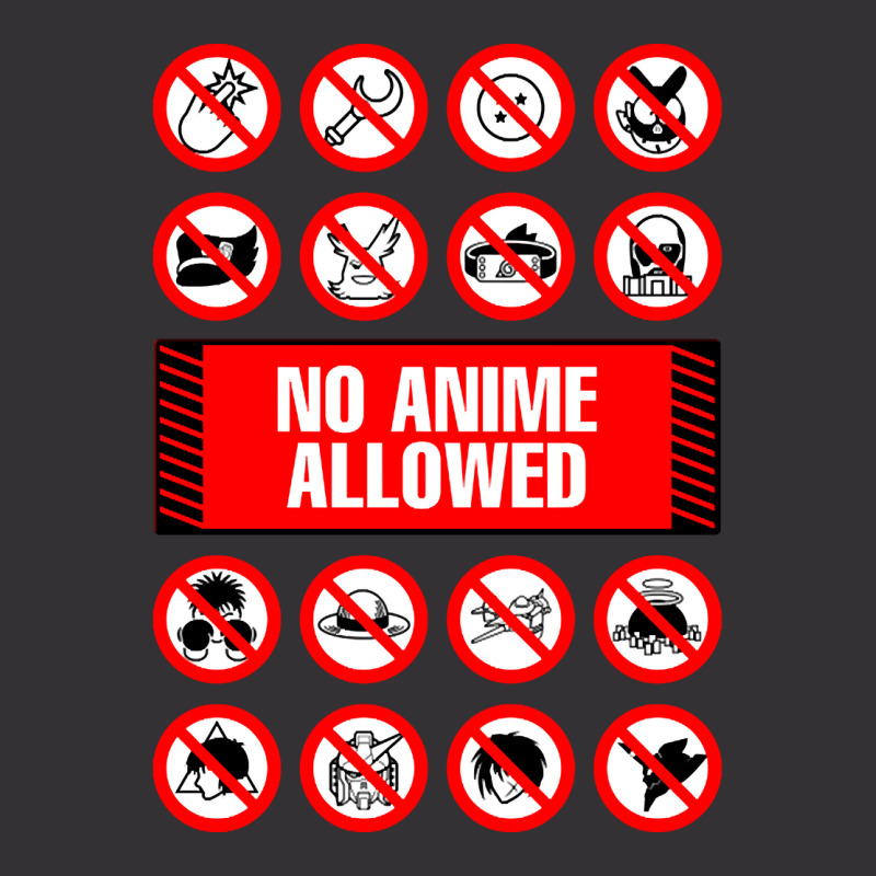 Anime Signs - Not Allowed Vintage Hoodie | Artistshot