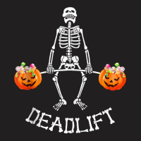 Skeleton Dead Lift Candy Buckets Gym Workout Halloween Tank Top T-shirt | Artistshot