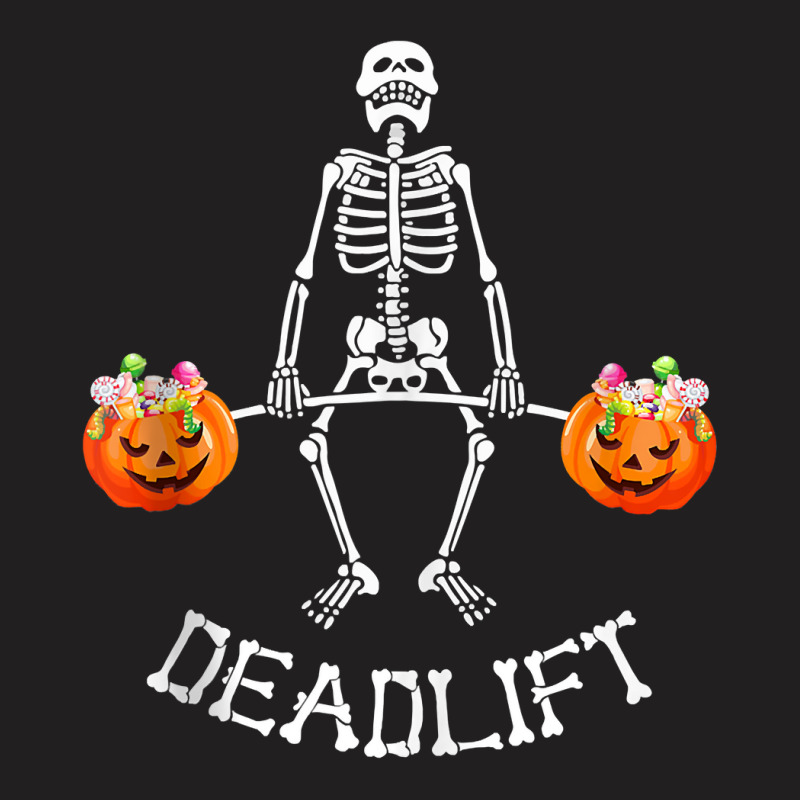 Skeleton Dead Lift Candy Buckets Gym Workout Halloween Tank Top T-shirt | Artistshot