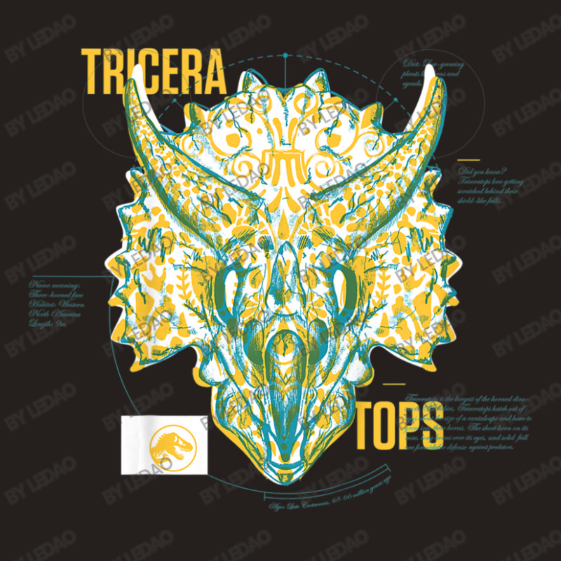 Fallen Kingdom Yellow Triceratops Facts Tank Top | Artistshot