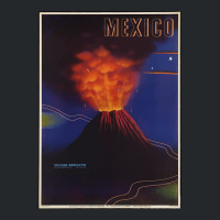 Vintage Mexico Travel Poster - Volcano Crewneck Sweatshirt | Artistshot