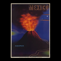 Vintage Mexico Travel Poster - Volcano Zipper Hoodie | Artistshot