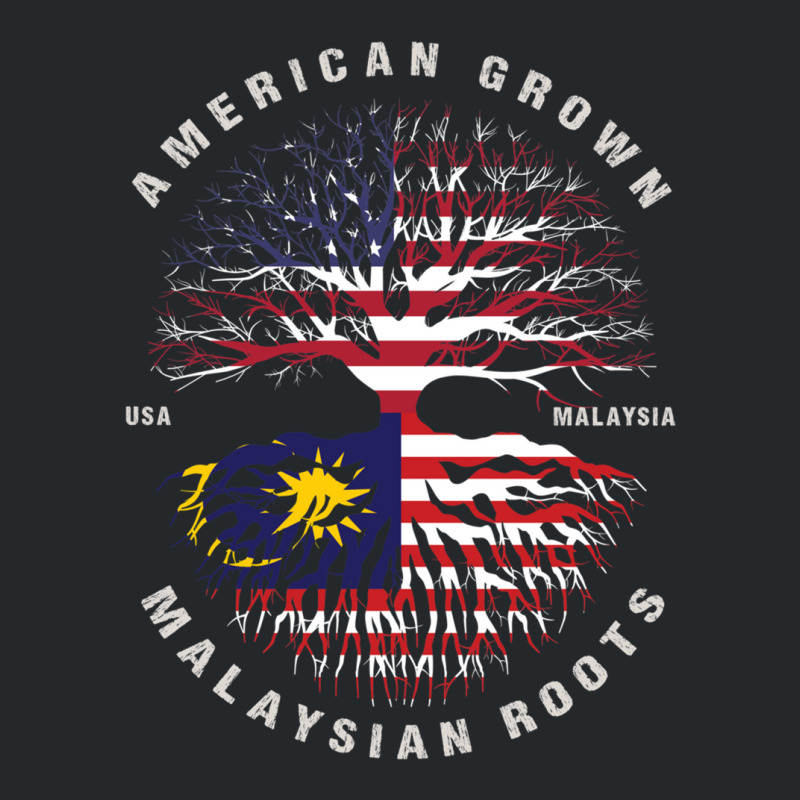 American Grown Malaysian Roots Malaysia Flag Crewneck Sweatshirt by CathyCurry | Artistshot