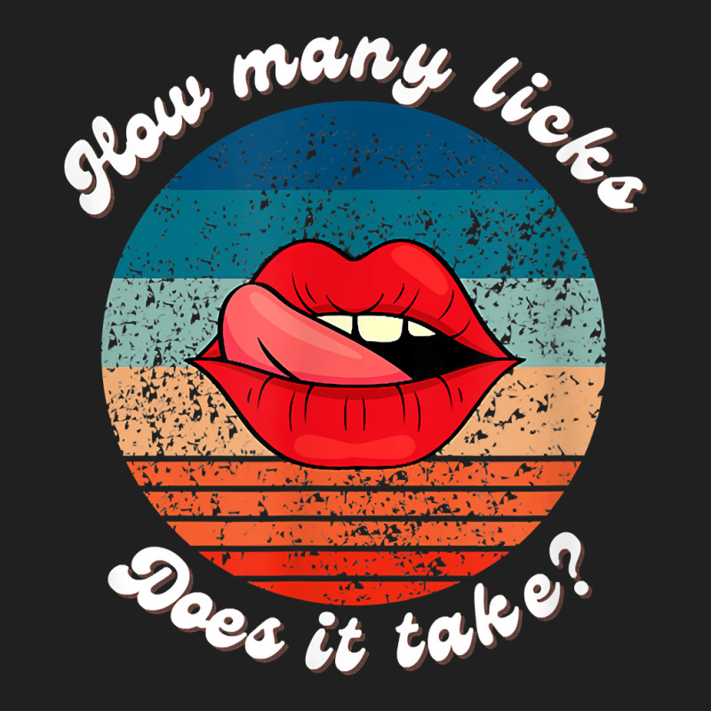 Funny Lips How Many Licks Does It Take Retro Vintage T Shirt Ladies Polo Shirt by cm-arts | Artistshot