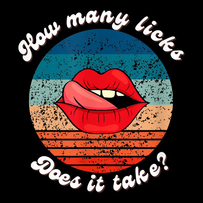 Funny Lips How Many Licks Does It Take Retro Vintage T Shirt Cropped Sweater by cm-arts | Artistshot